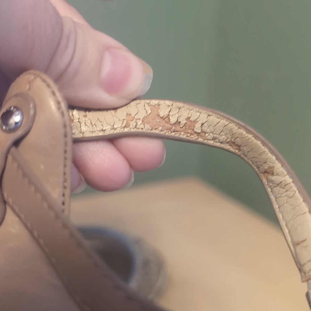 Coach Taupe and Silver Women's Snake Skin Strappy Heels - Picture 8 of 16
